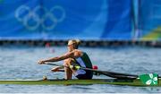 6 August 2016; Sanita Puspure of Ireland in action during the Women's Single Sculls heats in Lagoa Stadium, Copacabana, during the 2016 Rio Summer Olympic Games in Rio de Janeiro, Brazil. Photo by Ramsey Cardy/Sportsfile