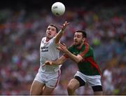 6 August 2016; Connor McAliskey of Tyrone in action against Kevin McLoughlin of Mayo during the GAA Football All-Ireland Senior Championship Quarter-Final match between Mayo and Tyrone at Croke Park in Dublin. Photo by Ray McManus/Sportsfile