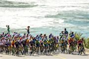 6 August 2016; A general view of the peloton during the Men's Road Race during the 2016 Rio Summer Olympic Games in Rio de Janeiro, Brazil. Photo by Stephen McCarthy/Sportsfile
