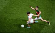 6 August 2016; Mattie Donnelly of Tyrone in action against Cillian O'Connor of Mayo during the GAA Football All-Ireland Senior Championship Quarter-Final match between Mayo and Tyrone at Croke Park in Dublin. Photo by Daire Brennan/Sportsfile