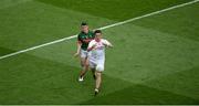 6 August 2016; Ronan O'Neill of Tyrone in action against Brendan Harrison of Mayo during the GAA Football All-Ireland Senior Championship Quarter-Final match between Mayo and Tyrone at Croke Park in Dublin. Photo by Daire Brennan/Sportsfile