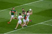 6 August 2016; Mattie Donnelly of Tyrone in action against Colm Boyle of Mayo during the GAA Football All-Ireland Senior Championship Quarter-Final match between Mayo and Tyrone at Croke Park in Dublin. Photo by Daire Brennan/Sportsfile