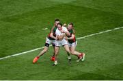 6 August 2016; Ronan McNabb of Tyrone in action against Kevin McLoughlin, left, and Colm Boyle of Mayo during the GAA Football All-Ireland Senior Championship Quarter-Final match between Mayo and Tyrone at Croke Park in Dublin. Photo by Daire Brennan/Sportsfile