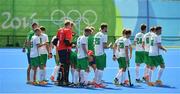 6 August 2016; The Ireland team after defeat to India during their Pool B match at the Olympic Hockey Centre, Deodoro, during the 2016 Rio Summer Olympic Games in Rio de Janeiro, Brazil. Photo by Brendan Moran/Sportsfile