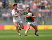 6 August 2016; Alan Dillon of Mayo in action against Tiernan McCann of Tyrone  during the GAA Football All-Ireland Senior Championship Quarter-Final match between Mayo and Tyrone at Croke Park in Dublin. Photo by Eóin Noonan/Sportsfile