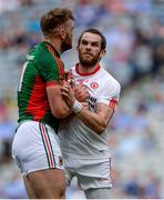 6 August 2016; Ronan McNamee of Tyrone tangles with Aidan O’Shea of Mayo during the GAA Football All-Ireland Senior Championship Quarter-Final match between Mayo and Tyrone at Croke Park in Dublin. Photo by Piaras Ó Mídheach/Sportsfile