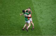 6 August 2016; Cillian O'Connor, right, and Jason Doherty of Mayo celebrates at the end of the GAA Football All-Ireland Senior Championship Quarter-Final match between Mayo and Tyrone at Croke Park in Dublin. Photo by Daire Brennan/Sportsfile