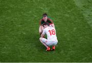6 August 2016; Cillian O'Connor of Mayo consoles Rory Brennan of Tyrone at the end of the GAA Football All-Ireland Senior Championship Quarter-Final match between Mayo and Tyrone at Croke Park in Dublin. Photo by Daire Brennan/Sportsfile