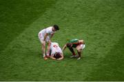 6 August 2016; Andy Moran of Mayo attempts to console Mattie Donnelly of Tyrone after the GAA Football All-Ireland Senior Championship Quarter-Final match between Mayo and Tyrone at Croke Park in Dublin. Photo by Daire Brennan/Sportsfile