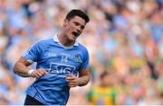 6 August 2016; Diarmuid Connolly of Dublin reacts after missing a first half goal chance during the GAA Football All-Ireland Senior Championship Quarter-Final match between Dublin and Donegal at Croke Park in Dublin. Photo by Piaras Ó Mídheach/Sportsfile