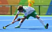 6 August 2016; John Jermyn of Ireland scores his side's first goal from a short corner against India during their Pool B match at the Olympic Hockey Centre, Deodoro, during the 2016 Rio Summer Olympic Games in Rio de Janeiro, Brazil. Photo by Brendan Moran/Sportsfile