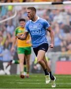 6 August 2016; Paul Mannion of Dublin celebrates scoring his side's first goal during the GAA Football All-Ireland Senior Championship Quarter-Final match between Dublin and Donegal at Croke Park in Dublin. Photo by Piaras Ó Mídheach/Sportsfile