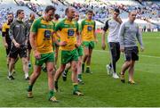6 August 2016; Donegal's Michael Murphy, left, and Colm McFadden leaves the field after the GAA Football All-Ireland Senior Championship Quarter-Final match between Dublin and Donegal at Croke Park in Dublin. Photo by Piaras Ó Mídheach/Sportsfile