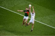 6 August 2016; Seamus O'Shea of Mayo in action against Niall Sludden of Tyrone during the GAA Football All-Ireland Senior Championship Quarter-Final match between Mayo and Tyrone at Croke Park in Dublin. Photo by Daire Brennan/Sportsfile