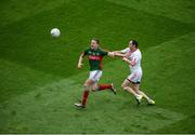 6 August 2016; Andy Moran of Mayo in action against Ronan McNamee of Tyrone during the GAA Football All-Ireland Senior Championship Quarter-Final match between Mayo and Tyrone at Croke Park in Dublin. Photo by Daire Brennan/Sportsfile