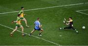 6 August 2016; Paul Mannion of Dublin scores his side's first goal during the GAA Football All-Ireland Senior Championship Quarter-Final match between Dublin and Donegal at Croke Park in Dublin. Photo by Daire Brennan/Sportsfile