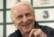 5 October 2010; Republic of Ireland manager Giovanni Trapattoni during a media update after squad training ahead of their Euro 2012 Championship Group B Qualifier against Slovakia on Tuesday. Republic of Ireland Media Update, Gannon Park, Malahide, Co. Dublin. Photo by Sportsfile