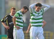 9 October 2010; A dejected Gary Twigg and James Chambers, Shamrock Rovers, at the end of the game. Airtricity League Premier Division, Shamrock Rovers v Sporting Fingal, Tallaght Stadium, Tallaght. Picture credit: David Maher / SPORTSFILE
