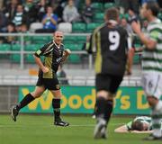 9 October 2010; Glen Crowe, Sporting Fingal, runs to celebrate after scoring his side's second, and winning, goal. Airtricity League Premier Division, Tallaght Stadium, Tallaght. Picture credit: Barry Cregg / SPORTSFILE