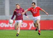 9 October 2010; Michael Brides, St Oliver Plunkett's Eoghan Ruadh in action against Ken Kilmurray, St Brigid's. Dublin County Senior Football Championship Semi-Final, St Oliver Plunkett's Eoghan Ruadh v St Brigid's, Parnell Park, Dublin. Picture credit: Stephen McCarthy / SPORTSFILE