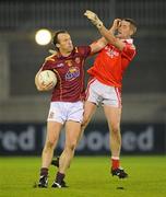 9 October 2010; Anthony Moyles, St Oliver Plunkett's Eoghan Ruadh, in action against Ken Darcy, St Brigid's. Dublin County Senior Football Championship Semi-Final, St Oliver Plunkett's Eoghan Ruadh v St Brigid's, Parnell Park, Dublin. Picture credit: Stephen McCarthy / SPORTSFILE