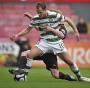 10 October 2010; Anthony Stokes, Glasgow Celtic, in action against Mark O'Reilly, Bohemians. Bohemians v Glasgow Celtic, Dalymount Park, Dublin. Picture credit: David Maher / SPORTSFILE