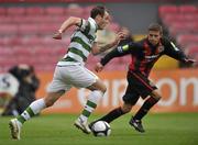 10 October 2010; Anthony Stokes, Glasgow Celtic, in action against Keith Buckley, Bohemians. Bohemians v Glasgow Celtic, Dalymount Park, Dublin. Picture credit: David Maher / SPORTSFILE