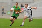 10 October 2010; Alan  McNamee, Rhode, in action against Alan Cronin, Clara. Offaly County Senior Football Championship Final, Rhode v Clara, O'Connor Park, Tullamore, Co. Offaly. Photo by Sportsfile
