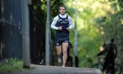 11 October 2010; Leinster's Luke Fitgerald jogs up the avenue for squad training ahead of their Heineken Cup, Pool 2, Round 2, match against Saracens on Saturday. Leinster rugby squad training, UCD, Belfield, Dublin. Photo by Sportsfile