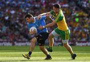 6 August 2016; Kevin McManamon of Dublin in action against Martin McElhinney of Donegal during the GAA Football All-Ireland Senior Championship Quarter-Final match between Dublin and Donegal at Croke Park in Dublin. Photo by Ray McManus/Sportsfile