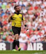 6 August 2016; Referee David Gough during the GAA Football All-Ireland Senior Championship Quarter-Final match between Mayo and Tyrone at Croke Park in Dublin. Photo by Piaras Ó Mídheach/Sportsfile