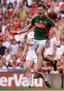 6 August 2016; Cillian O’Connor of Mayo celebrates scoring a first half point during the GAA Football All-Ireland Senior Championship Quarter-Final match between Mayo and Tyrone at Croke Park in Dublin. Photo by Piaras Ó Mídheach/Sportsfile