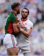 6 August 2016; Ronan McNamee of Tyrone tangles with Aidan O’Shea of Mayo during the GAA Football All-Ireland Senior Championship Quarter-Final match between Mayo and Tyrone at Croke Park in Dublin. Photo by Piaras Ó Mídheach/Sportsfile