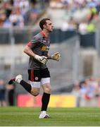 6 August 2016; Niall Morgan of Tyrone runs back to his goal after missing a first half free during the GAA Football All-Ireland Senior Championship Quarter-Final match between Mayo and Tyrone at Croke Park in Dublin. Photo by Piaras Ó Mídheach/Sportsfile