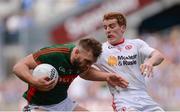 6 August 2016; Aidan O’Shea of Mayo in action against Peter Harte of Tyrone during the GAA Football All-Ireland Senior Championship Quarter-Final match between Mayo and Tyrone at Croke Park in Dublin. Photo by Piaras Ó Mídheach/Sportsfile