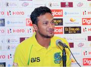 6 August 2016; Shakib Al Hasan of Jamaica Tallawahs during a press conference before Sunday’s Hero Caribbean Premier League (CPL) - Final between Guyana Amazon Warriors and Jamaica Tallawahs at St. Kitts Marriott Resort & The Royal Beach Casino, St Kitts. Photo by Randy Brooks/Sportsfile