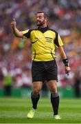 6 August 2016; Referee David Gough  during the GAA Football All-Ireland Senior Championship Quarter-Final match between Mayo and Tyrone at Croke Park in Dublin. Photo by Ray McManus/Sportsfile