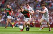 6 August 2016; Donal Vaughan of Mayo in action against Connor McAliskey and Cathal McShane of Tyrone during the GAA Football All-Ireland Senior Championship Quarter-Final match between Mayo and Tyrone at Croke Park in Dublin. Photo by Ray McManus/Sportsfile
