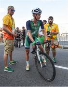 6 August 2016; Nicolas Roche of Ireland following the Men's Road Race at Fort Copacabana during the 2016 Rio Summer Olympic Games in Rio de Janeiro, Brazil. Photo by Stephen McCarthy/Sportsfile
