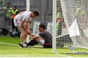6 August 2016; Jonathan Monroe of Tyrone consoles his team mate Niall Morgan after the GAA Football All-Ireland Senior Championship Quarter-Final match between Mayo and Tyrone at Croke Park in Dublin. Photo by Ray McManus/Sportsfile