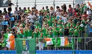 6 August 2016; Ireland fans cheer on their team during their Pool B match at the Olympic Hockey Centre, Deodoro, during the 2016 Rio Summer Olympic Games in Rio de Janeiro, Brazil. Photo by Brendan Moran/Sportsfile