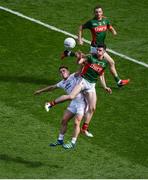 6 August 2016; Brendan Harrison of Mayo in action against Mark Bradley of Tyrone during the GAA Football All-Ireland Senior Championship Quarter-Final match between Mayo and Tyrone at Croke Park in Dublin. Photo by Daire Brennan/Sportsfile