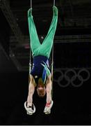 6 August 2016; Kieran Behan of Ireland on the Rings during the Men's Artistic Gymnastics Qualification in the Rio Olympic Arena, Barra de Tijuca, during the 2016 Rio Summer Olympic Games in Rio de Janeiro, Brazil. Photo by Brendan Moran/Sportsfile