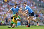 6 August 2016; Frank McGlynn of Donegal  in action against Michael Darragh Macauley, left and John Small, right of Dublin during the GAA Football All-Ireland Senior Championship Quarter-Final match between Dublin and Donegal at Croke Park in Dublin. Photo by Eóin Noonan/Sportsfile