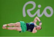 6 August 2016; Kieran Behan of Ireland during the Floor Exercise at the Men's Artistic Gymnastics Qualification in the Rio Olympic Arena, Barra de Tijuca, during the 2016 Rio Summer Olympic Games in Rio de Janeiro, Brazil. Photo by Brendan Moran/Sportsfile