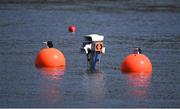 7 August 2016; View of a starter buoy system after rowing was cancelled for the day in Lagoa Stadium, Copacabana, during the 2016 Rio Summer Olympic Games in Rio de Janeiro, Brazil. Photo by Brendan Moran/Sportsfile