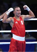 7 August 2016; Enrico La Cruz of Netherlands, celebrates after defeating Chu-En Lai of Taipei in their 60kg bout in the Riocentro Pavillion 6 Arena, Barra da Tijuca, during the 2016 Rio Summer Olympic Games in Rio de Janeiro, Brazil. Photo by Ramsey Cardy/Sportsfile