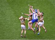 7 August 2016; Michael Walsh, left, and Patrick Curran of Waterford in action against Kilkenny players, left to right, Lester Ryan, Pádraig Walsh, Eóin Larkin, and Conor Fogarty during the GAA Hurling All-Ireland Senior Championship Semi-Final match between Kilkenny and Waterford at Croke Park in Dublin. Photo by Daire Brennan/Sportsfile