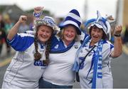 7 August 2016; Waterford supporters, left to right, Shelly Phelan, Aoife Phelan, and Bridget Phelan, from Waterford city ahead of the GAA Hurling All-Ireland Senior Championship Semi-Final match between Kilkenny and Waterford at Croke Park in Dublin. Photo by Daire Brennan/Sportsfile