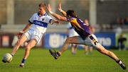 10 October 2010; Austin O'Malley, St Vincent's, in action against Brian McGrath, Kilmacud Crokes. Dublin County Senior Football Championship Semi-Final, Kilmacud Crokes v St Vincent's, Parnell Park, Dublin. Picture credit: Stephen McCarthy / SPORTSFILE